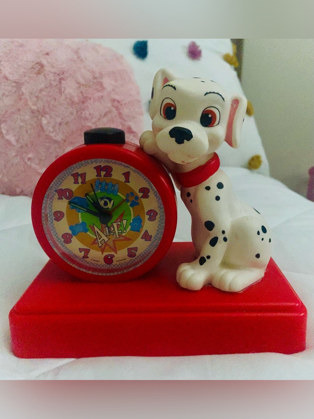 Vintage Disney 101 Dalmatians Barking Alarm Clock Mattel Working Puppy Dog Rare - Picture 5 of 5